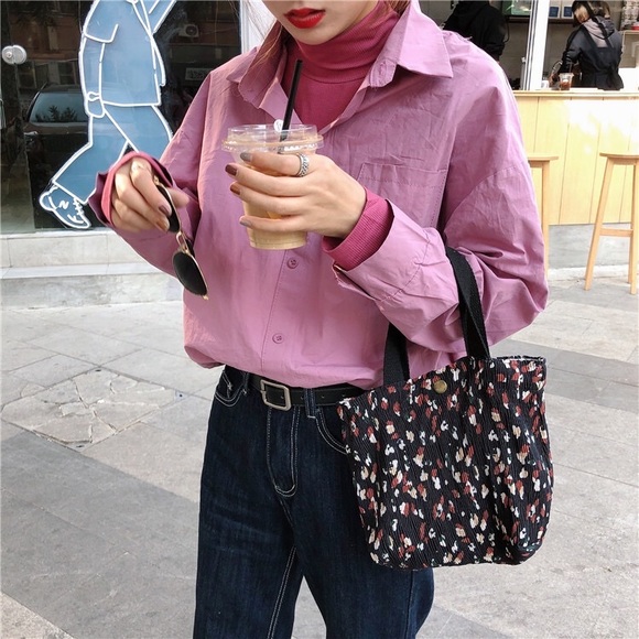 Handmade small picnic bag/ bento bag/ kids bag/ grocery bag - Picture 6 of 9